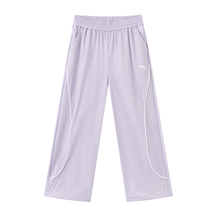 PUMA彪马官方童装裤子儿童女童春季梭织长裤降落伞裤型直筒阔腿裤