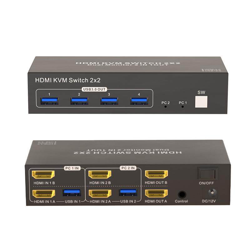 hdmi+dpkvm切换器双屏4K超清