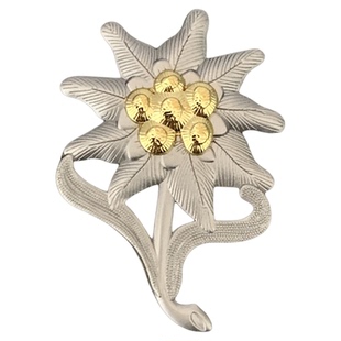 金属荣誉徽章雪绒花奖章复刻女狙击手勋章帽饰影视道具像树叶胸针