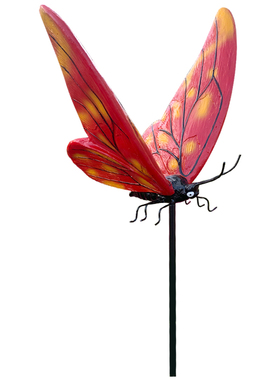 玻璃钢仿真蝴蝶花园林美陈雕塑