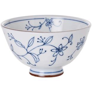 陶趣居 线唐草碗盘子日本进口光峰瓷器 日式家用面碗餐具陶瓷饭碗