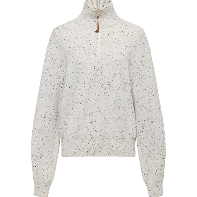 雅莹休闲软糯半拉链高领羊绒衫