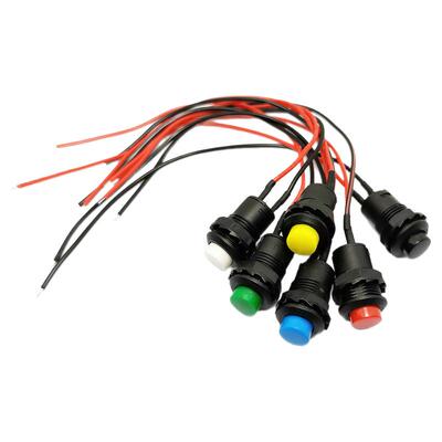 安装孔12MM自复位自锁按钮带线