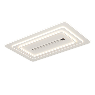 长城灯具客厅无叶风扇灯简约现代长方形吸顶灯隐形静音大厅电扇灯