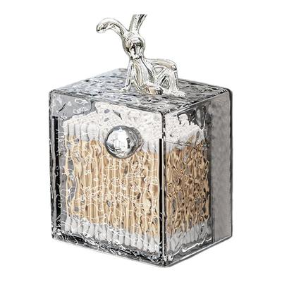 卫生间镜柜里收纳盒化妆棉洗脸巾整理盒壁挂透明棉签盒口红置物架