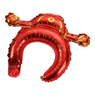 元旦节表演跨年活动新年发箍充气马年头饰红色喜庆女儿童过年发饰