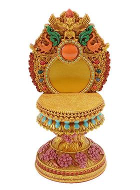 藏村树脂彩绘佛台藏式客厅铜像座