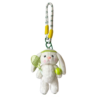 原创网球关节会动兔子背包挂饰可爱男女礼物配饰创意钥匙扣包挂件