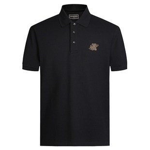 Mangano曼加龙夏季联名小熊短袖翻领POLO衫男纯棉休闲T恤上衣