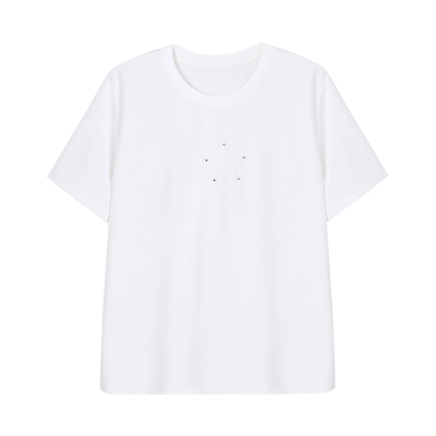 MOFAN短袖休闲星星白色T恤