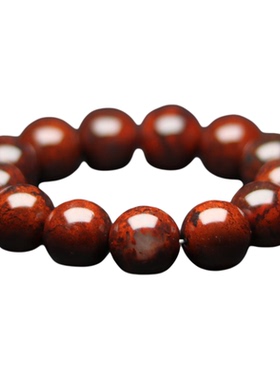 鸡血石天然玉石名族风转运手链男