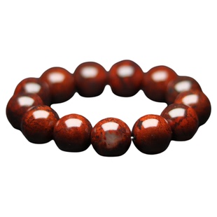 鸡血石手串桂林鸡血玉手链佛珠转运手饰16毫米天然玉石红色男饰品