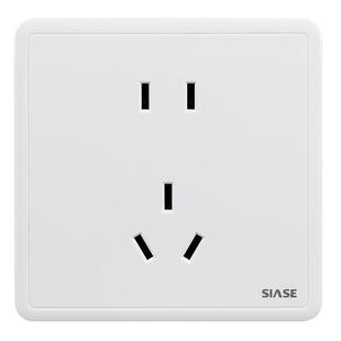 深思开关插座86型家用白色墙壁插座一开五孔插座暗装 I10系列