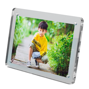 品朋有机玻璃相架镜框定制亚克力磁力透明摆台创意仿水晶集体合照