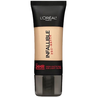 美国Loreal欧莱雅24小时粉底液infallible哑光控油持久遮瑕不脱妆