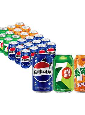 百事7喜美年达混合装330ml*24