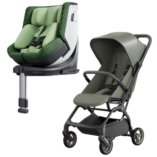 HBR虎贝尔套餐E360pro智能通风安全座椅+高景观婴儿推车折叠轻便