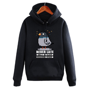 鸽鸽咕咕微博火表情包鸽子精王游戏柔软连帽卫衣男女加绒外套衣服