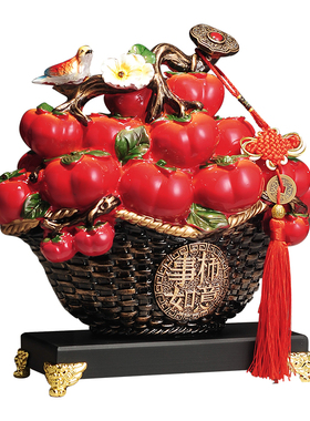 新款事事如意花篮摆件门店前台招财装饰品家居客厅电脑房摆设家用