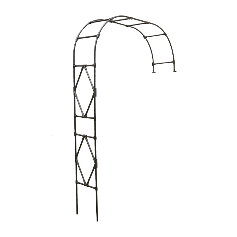 半边拱门花架爬藤架月季葡萄架子单边铁艺藤架拱形阳台花爬架支架