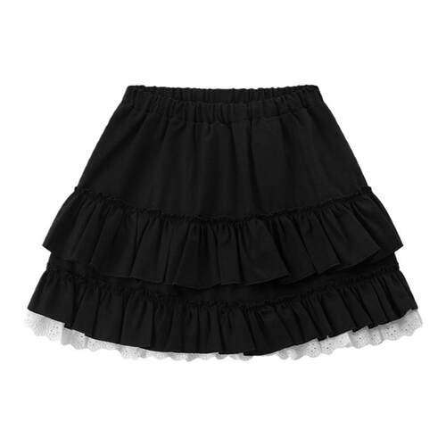 可可少女黑色蛋糕裙可爱半身裙女夏新款短裙a字半裙东京岁时记JK