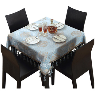 欧式餐桌布布艺正方形小方桌台布麻将桌布简约茶几桌布家用餐桌垫