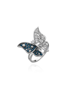 轻奢蝴蝶开口可调节ins潮风戒指