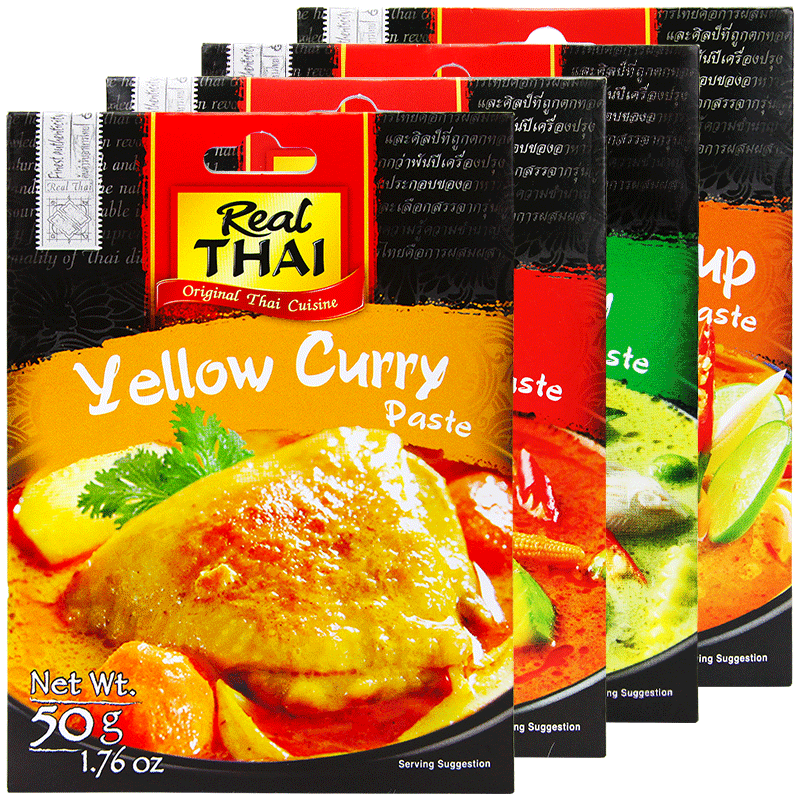 泰国丽尔泰黄咖喱酱冬阴功汤酱料调料海鲜鱼虾蟹鸡泰式调味品椰浆