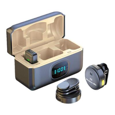 纽扣式无线领夹麦克风户外手机直播收音麦录音降噪无线便携话筒