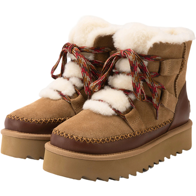 暇步士女厚底保暖雪地靴加绒棉鞋