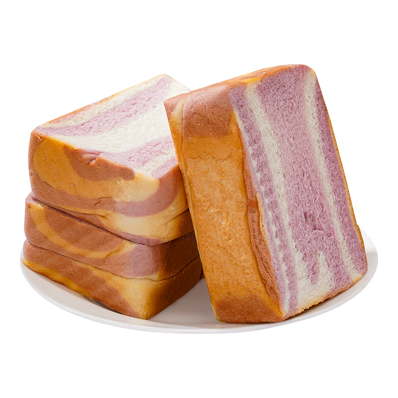 香芋味厚切吐司面包整箱奶香原味吐司切片营养健康早餐零食小吃