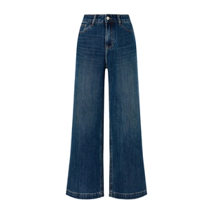 POLOWALK女装女式牛仔裤2025秋冬裤新品复古百搭微喇休闲牛仔长裤