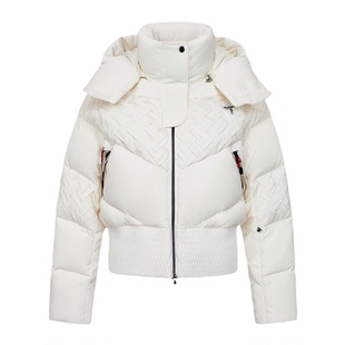 【C系列】Tittallon体拓2025新款女式双板高端时尚短款羽绒滑雪服