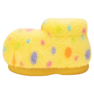 chikoku萌物圆圣诞小鹿亲子棉靴女冬包跟保暖月子鞋居家情侣棉拖