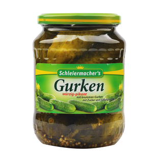 德国进口Stollenwerk 碧绿屋酸黄瓜爽口小菜汉堡青瓜仔罐头配沙拉