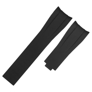 适用劳力士硅胶表带迪通拿黑绿水鬼游艇名仕弧口橡胶手表带男20mm