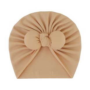 婴儿帽子秋冬可爱蝴蝶结舒绒棉保暖护囟门小月龄新生儿女宝宝胎帽