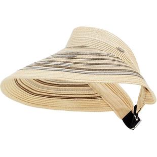 兰诺条纹空顶帽女款2025新款显脸小适合方圆脸洋气防晒遮阳帽草帽