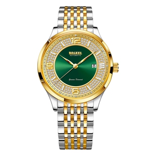 宾爵进口机芯男士款自动机械手表品牌商务大气防水钢带表名牌礼物