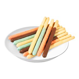 巧克力涂层饼干棒长条草莓手指饼干奶龙联名零食休闲解馋蛋糕装饰
