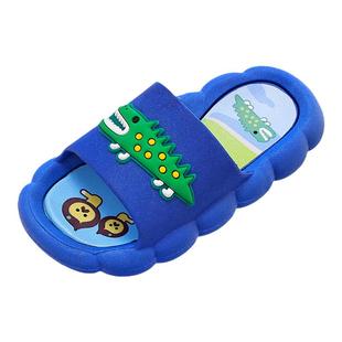 夏季儿童男拖鞋男童小孩卡通厚底软底浴室居家恐龙女孩亲子防滑