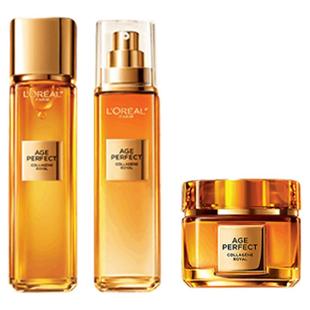 欧莱雅小蜜罐花蜜胶原水乳套装金致臻颜面霜抗皱紧致中小样正品女