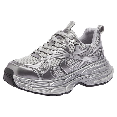 骆驼银月3代老爹鞋女2026新款银色户外复古休闲鞋女鞋厚底运动鞋