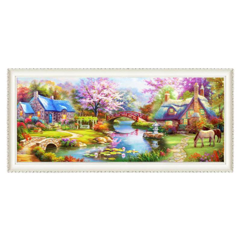 田园小屋钻石画方钻满钻十字绣