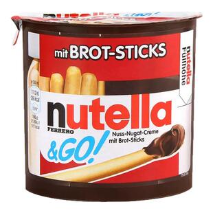 进口版费列罗Nutella能多益榛子巧克力酱手指饼干52g