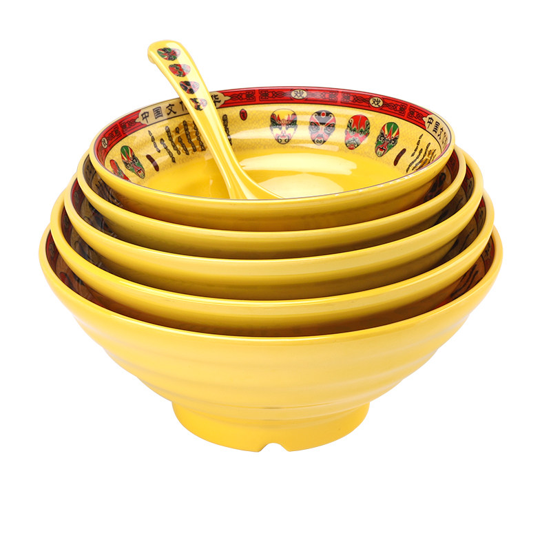 脸谱麻辣烫碗商用面馆专用碗密胺塑料仿瓷创意餐具香锅冒菜碗大碗