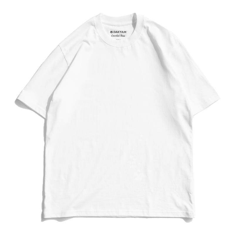 DAKYAM(达人) 2025S/S 210g基础磨毛肤感打底纯棉纯色短袖TEE恤