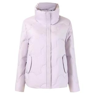 雪中飞羽绒服短款女2025新款偏厚冬季保暖防寒立领小个子妈妈外套