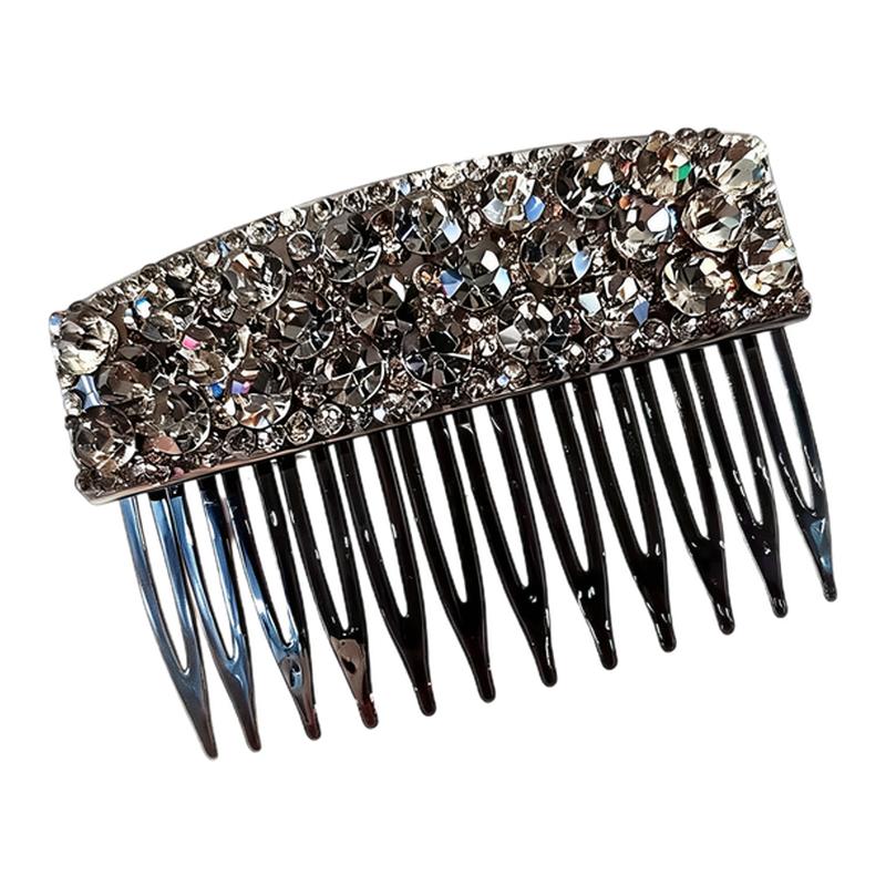精致闪钻倒插梳发夹女2026新款前额侧边碎发刘海夹子发梳发卡头饰