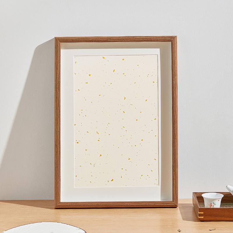 手写空白字画框宣纸卡纸画框长方形客厅简约DIY书法画芯相框摆台